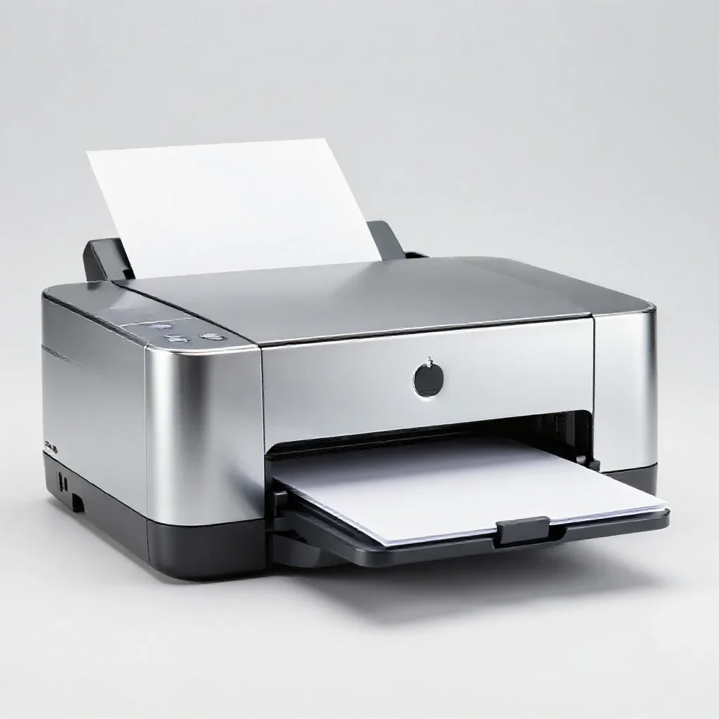 Laser printer isolated on a white background