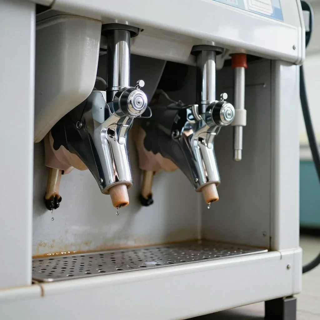 Milking machine isolated on a white background
