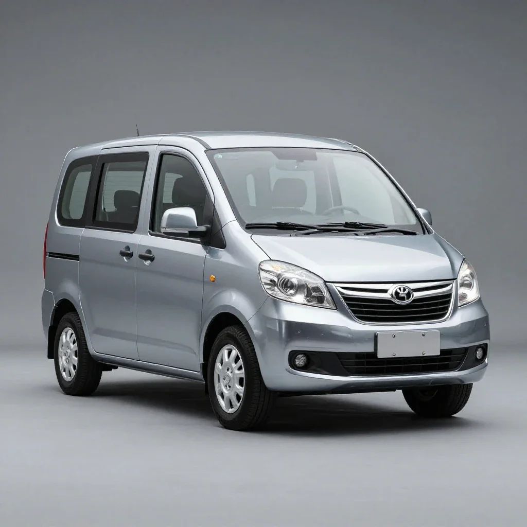 Minicab isolated on a white background