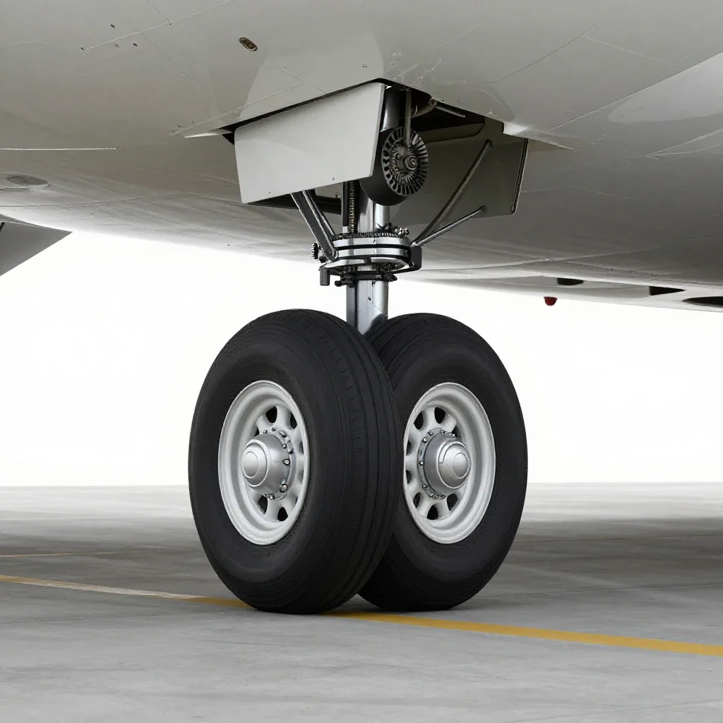 Nosewheel isolated on a white background