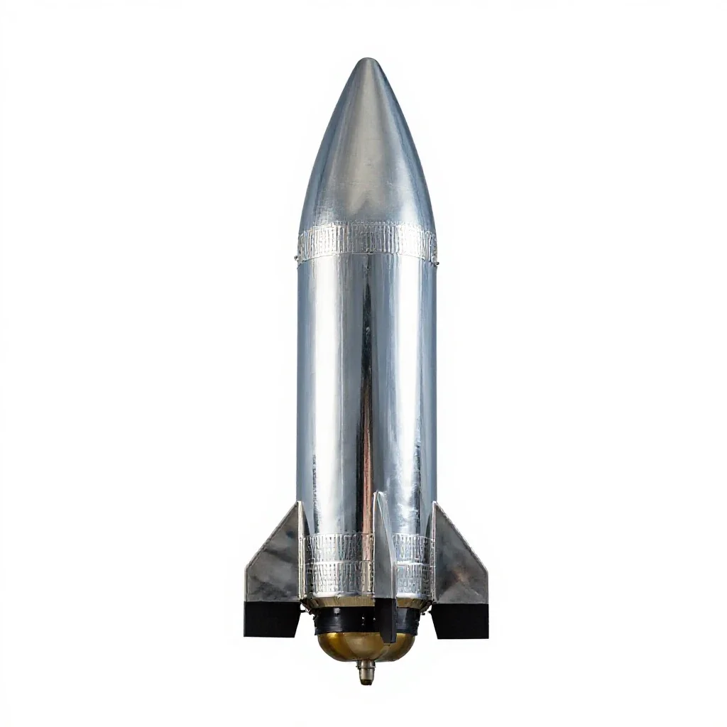 Nuclear rocket isolated on a white background