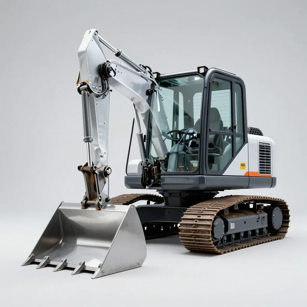 Power shovel isolated on a white background