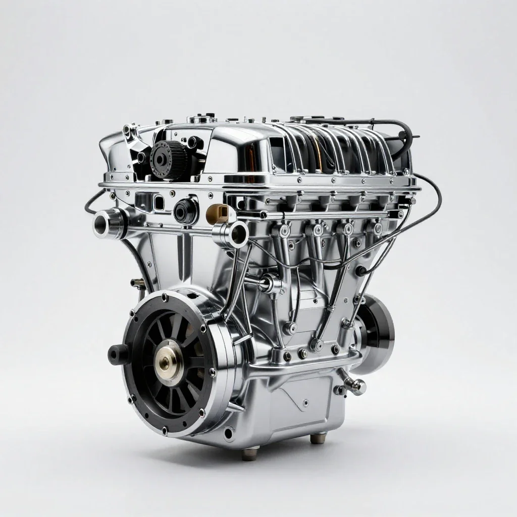 Reciprocating engine isolated on a white background