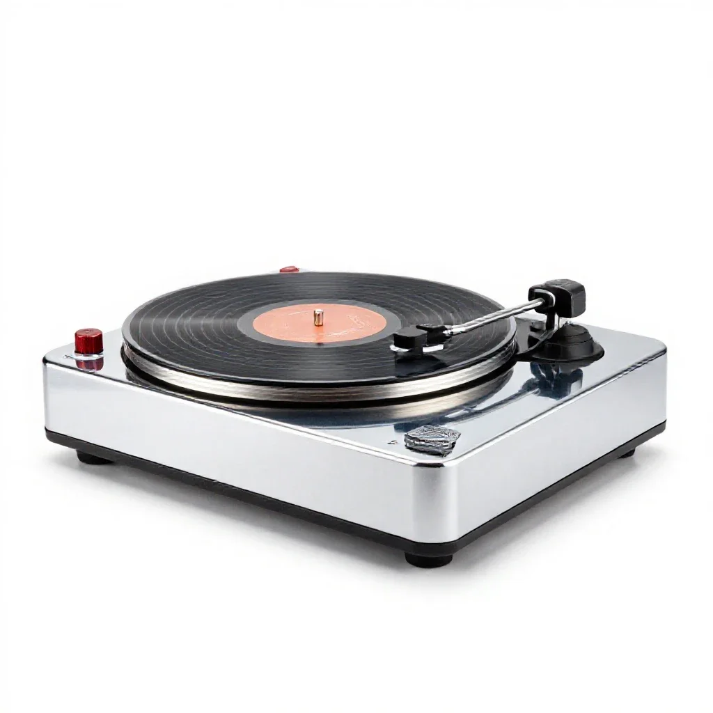 Record changer isolated on a white background