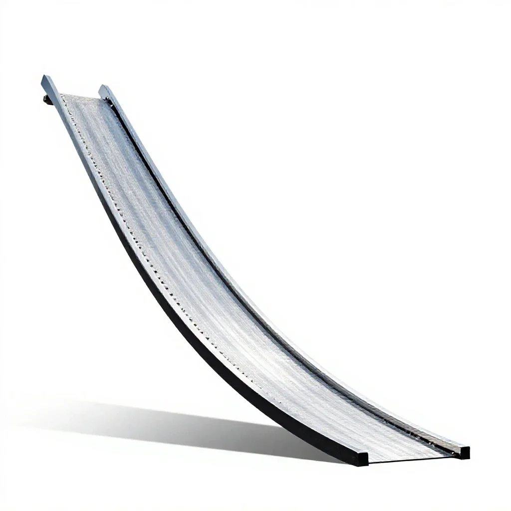 Ski jump isolated on a white background