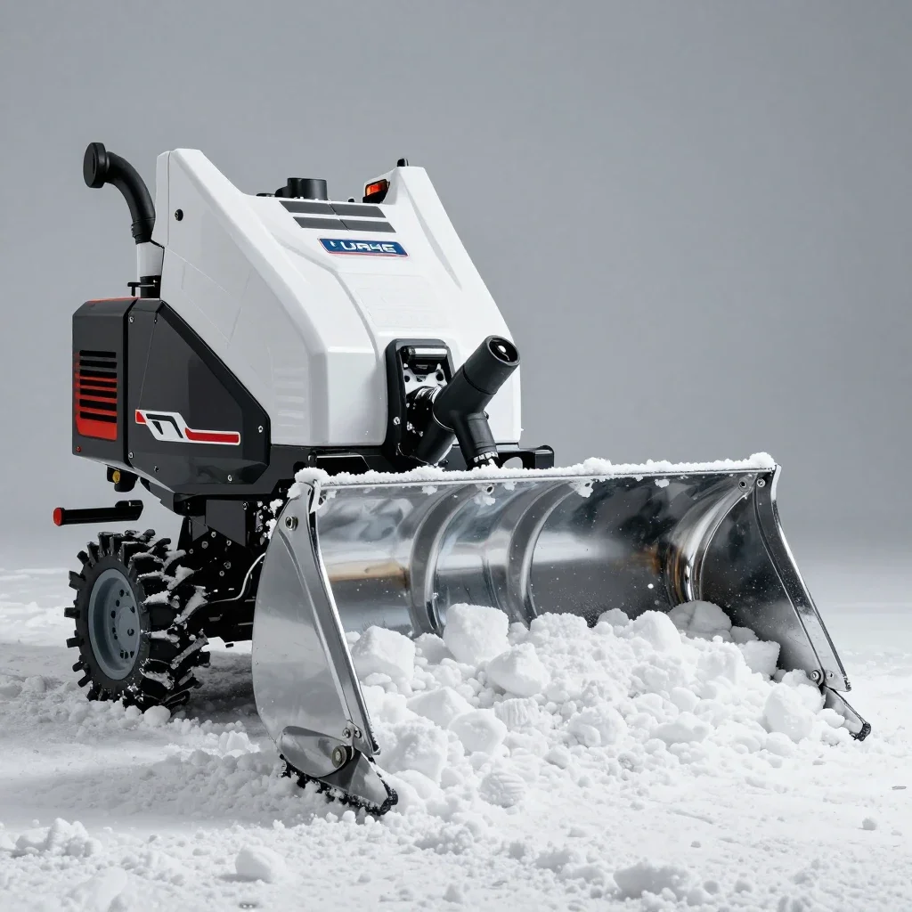 Snow thrower isolated on a white background