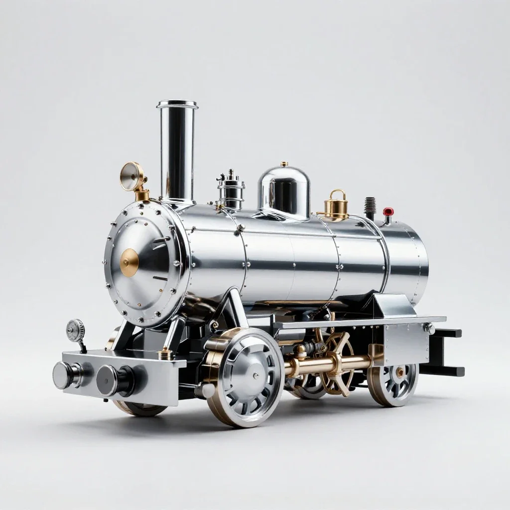 Steam engine isolated on a white background