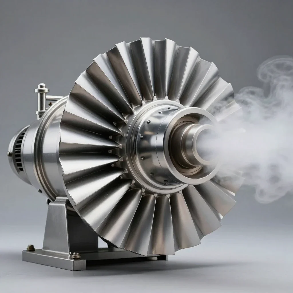 Steam turbine isolated on a white background