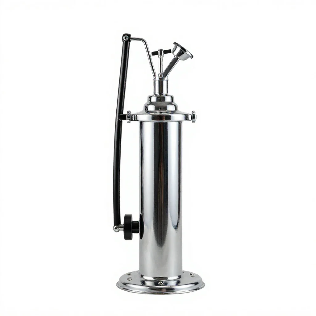 Stirrup pump isolated on a white background