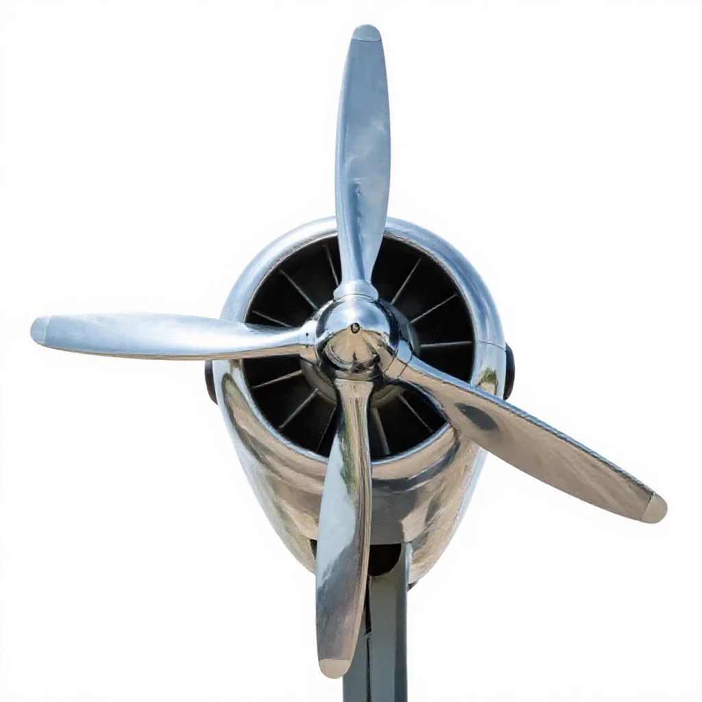 Variable-pitch propeller isolated on a white background