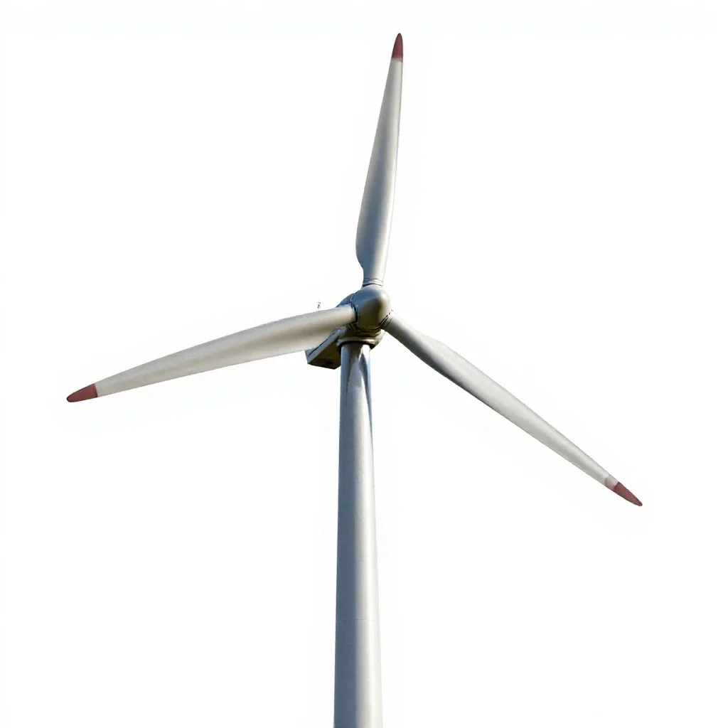Wind turbine isolated on a white background