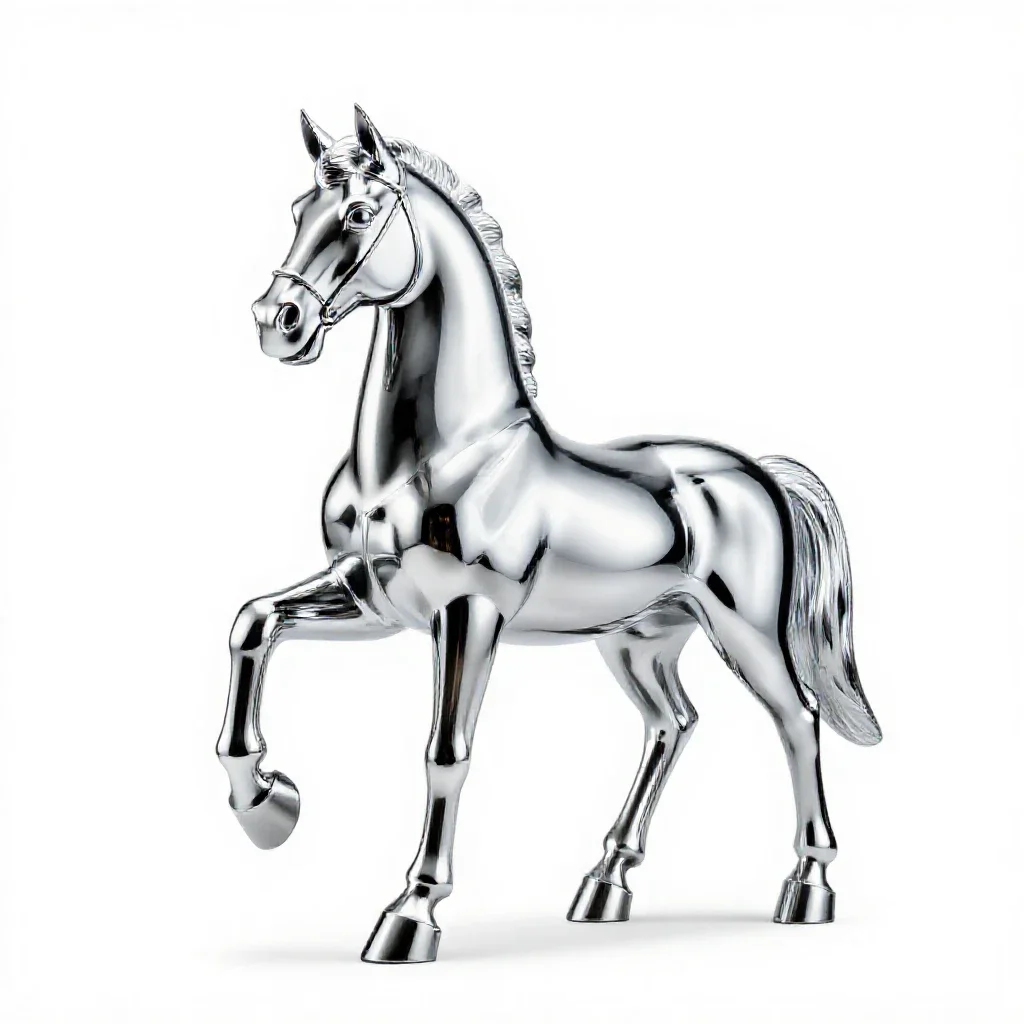 Iron horse isolated on a white background