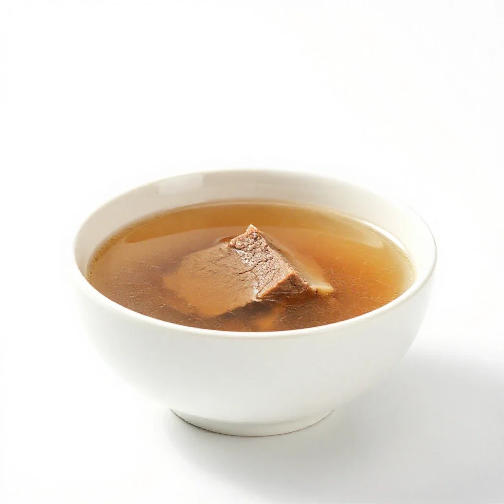 Beef broth isolated on a white background