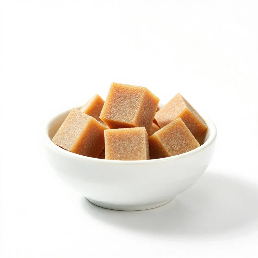 Bouillon cube isolated on a white background