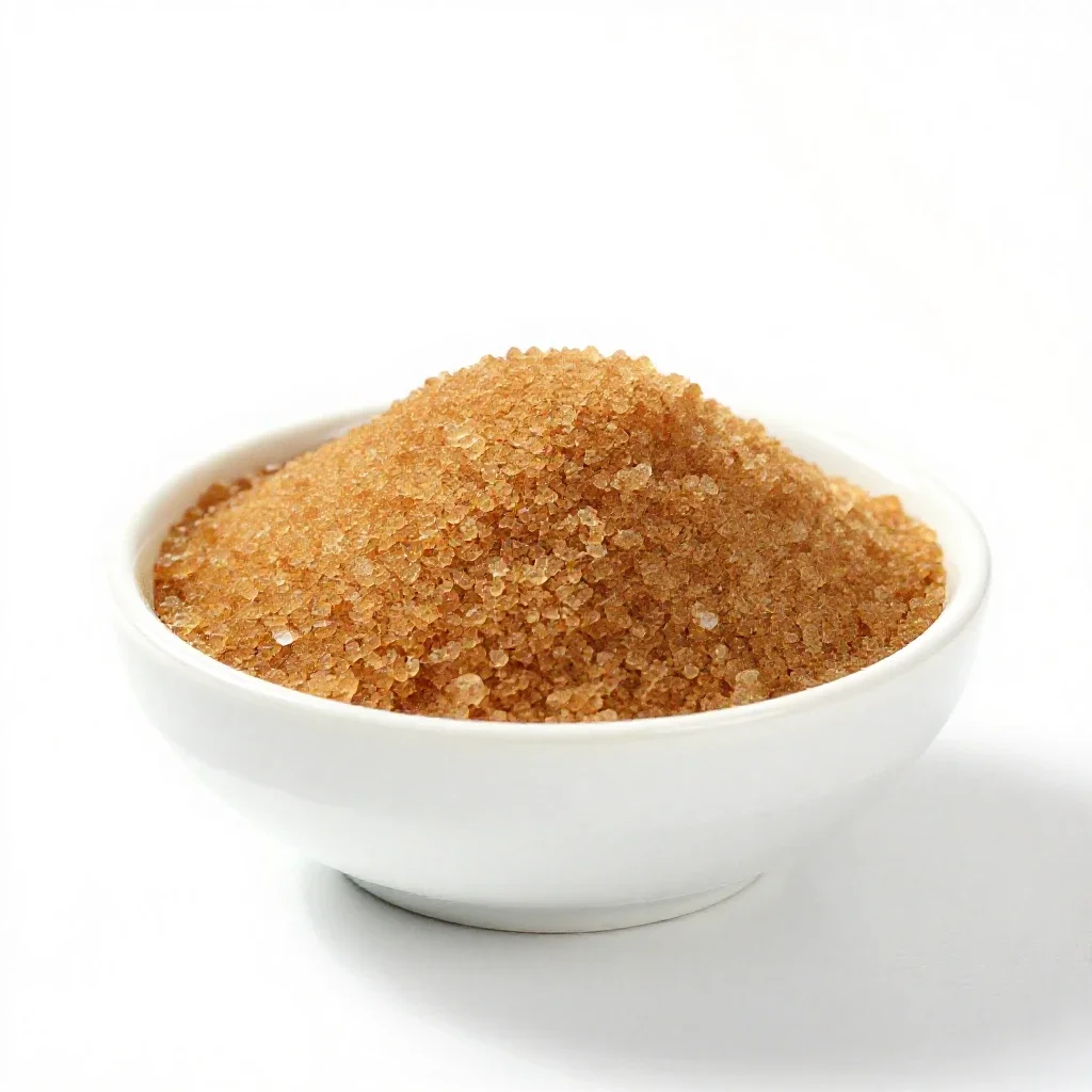 Brown sugar isolated on a white background