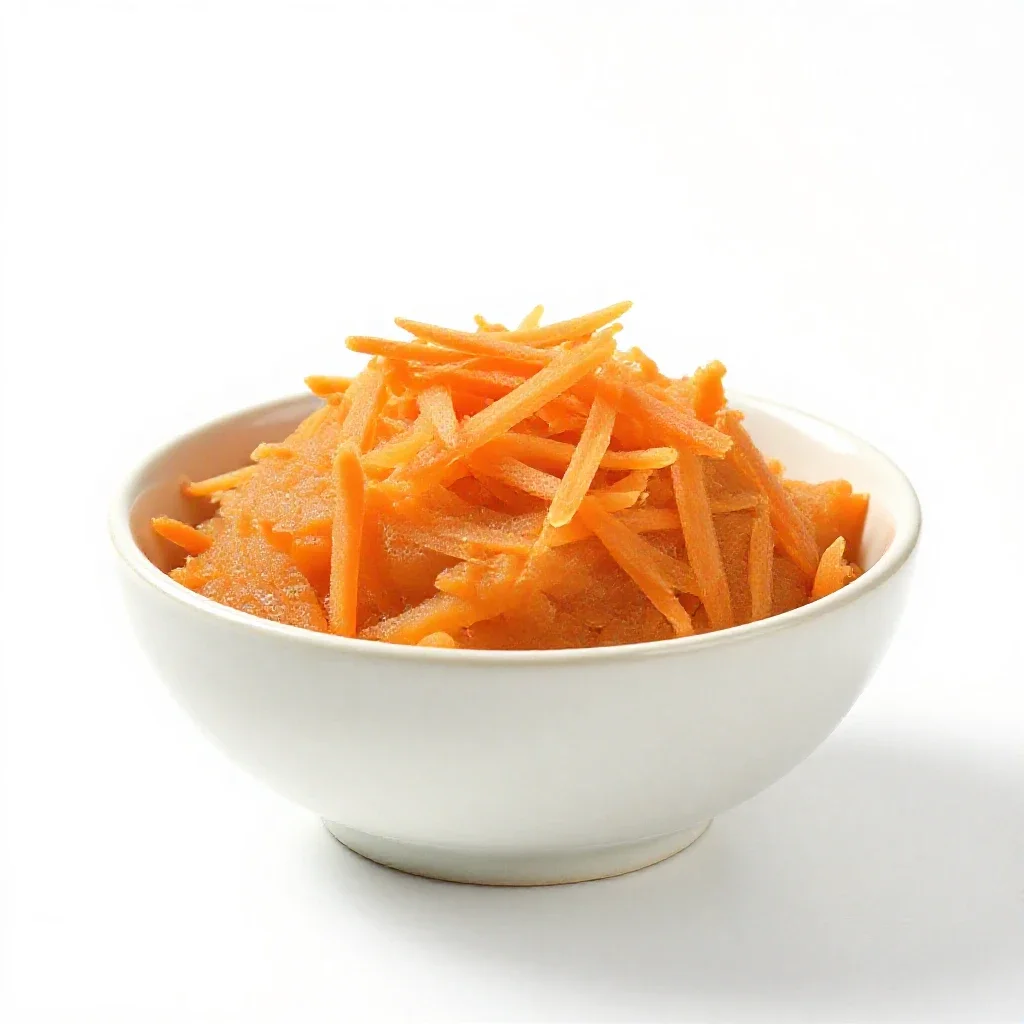 Carrot pudding isolated on a white background