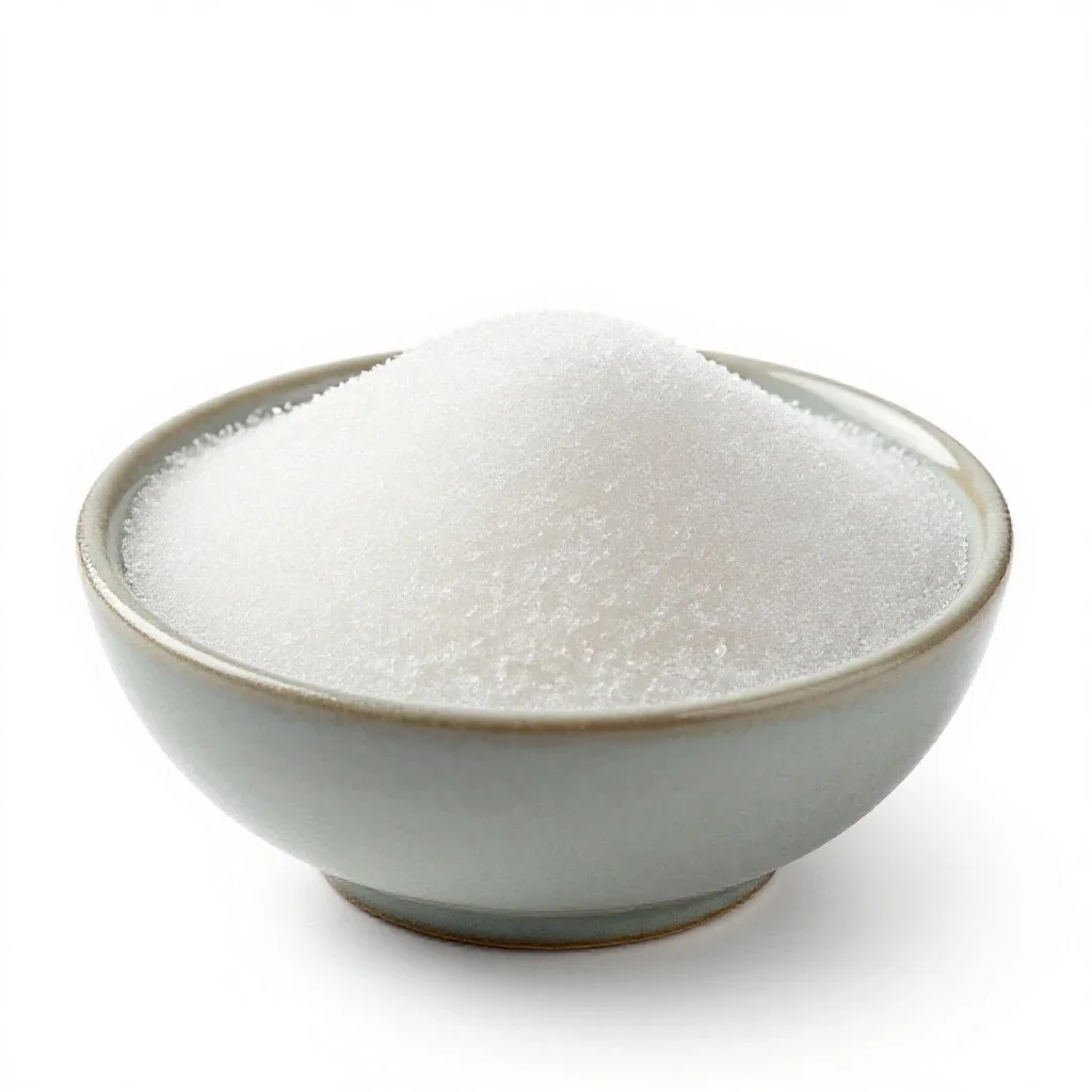 Castor sugar isolated on a white background