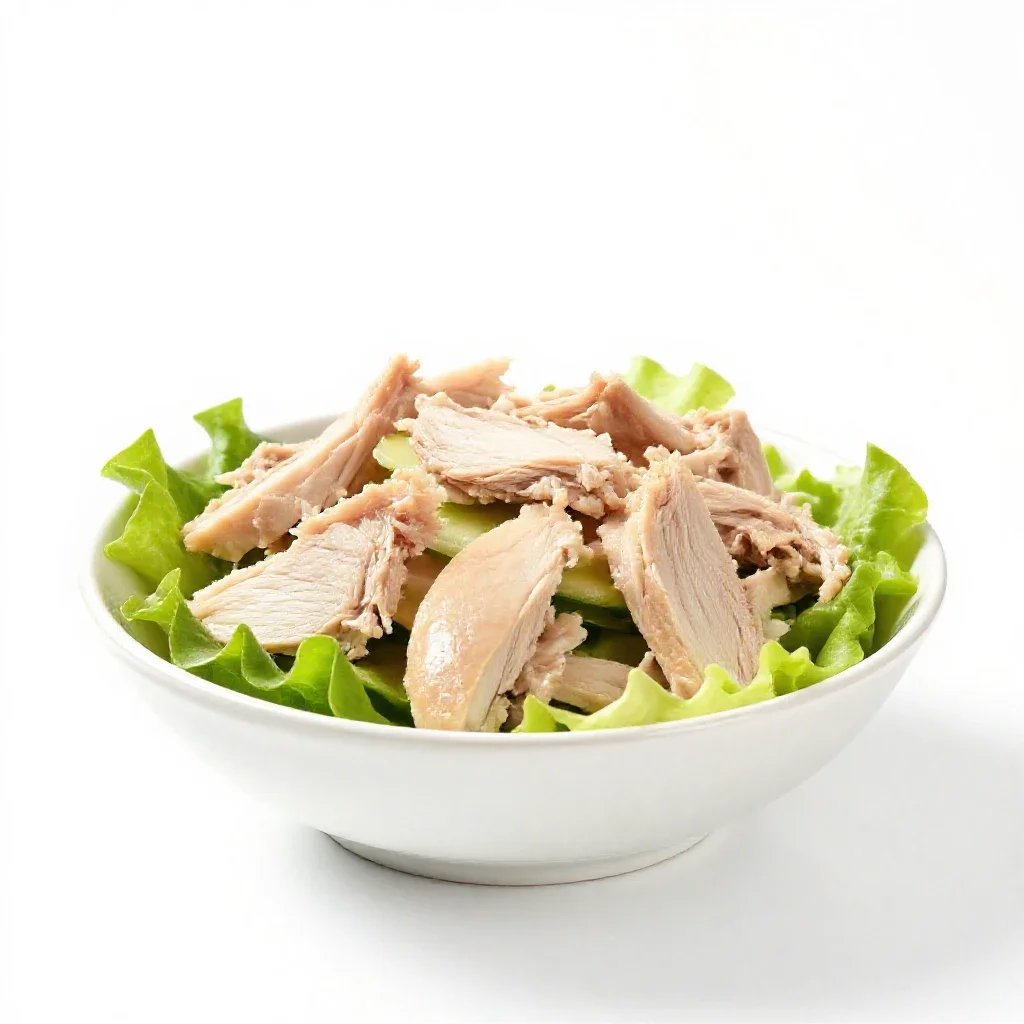 Chicken salad isolated on a white background