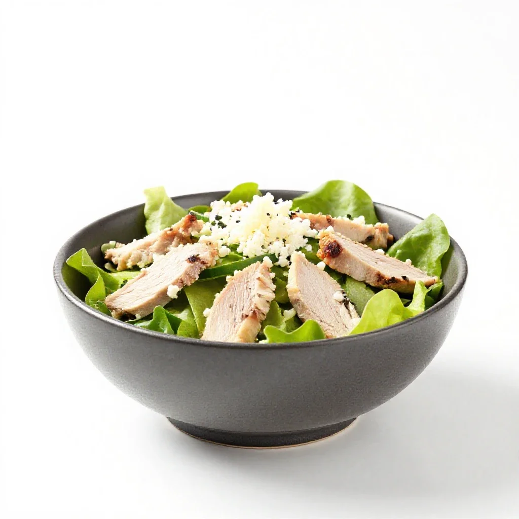 Combination salad isolated on a white background
