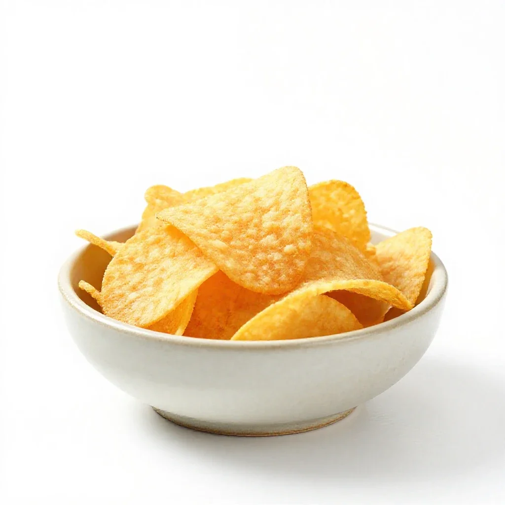Corn chip isolated on a white background