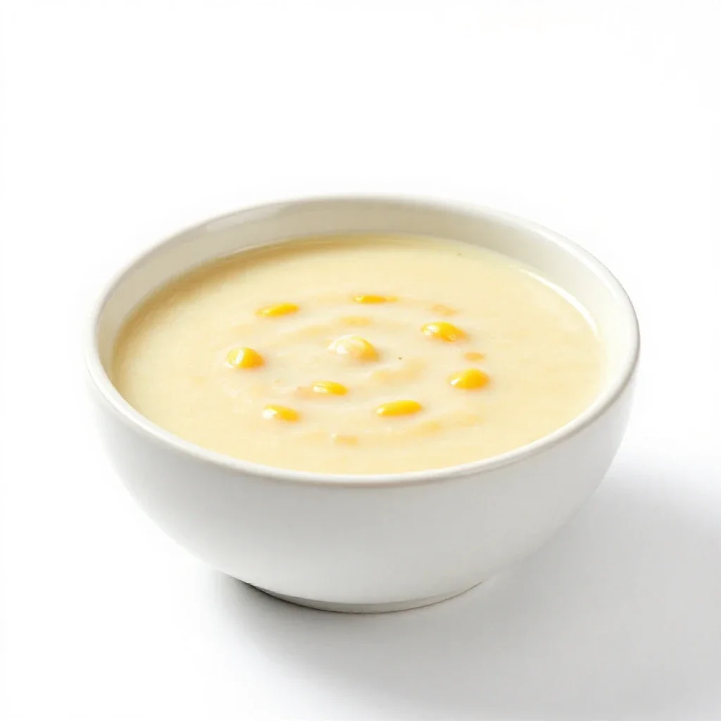 Corn chowder isolated on a white background
