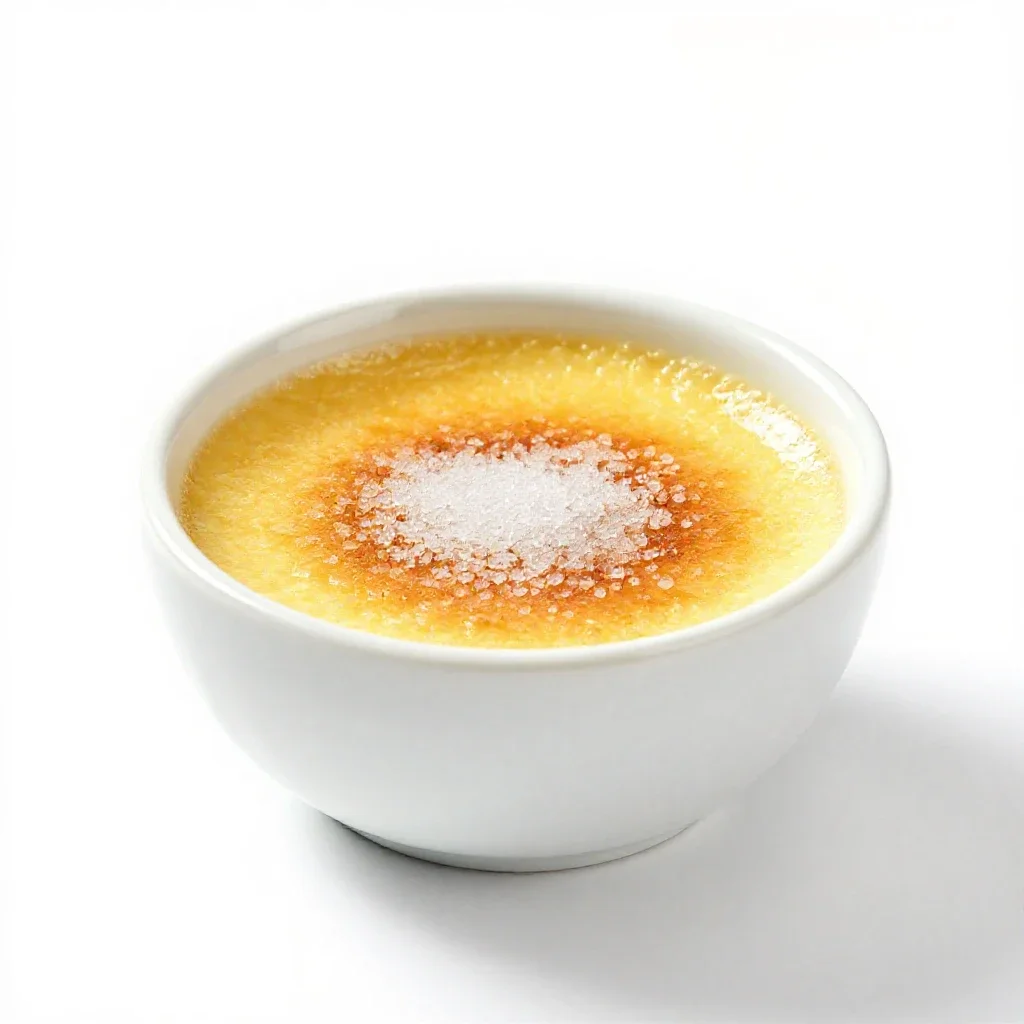 Creme brulee isolated on a white background