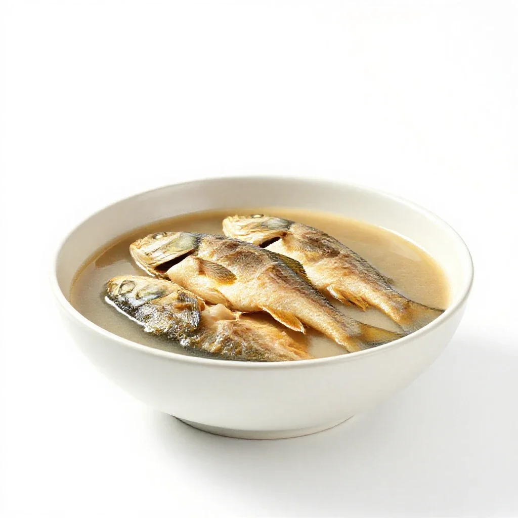 Fish stew isolated on a white background