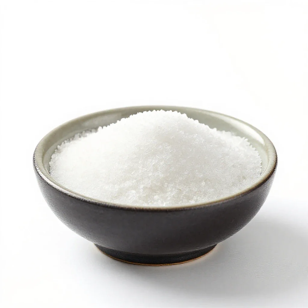 Garlic salt isolated on a white background