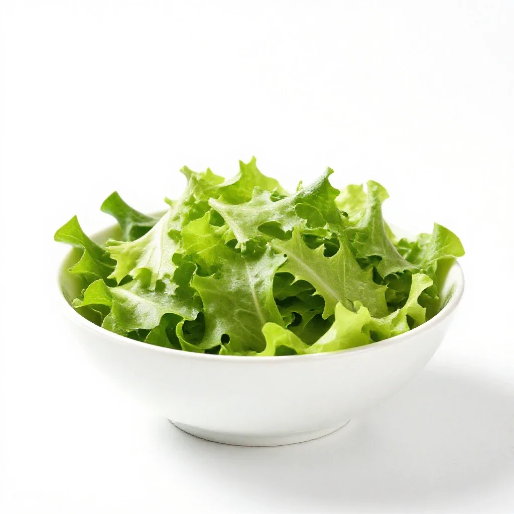 Green salad isolated on a white background