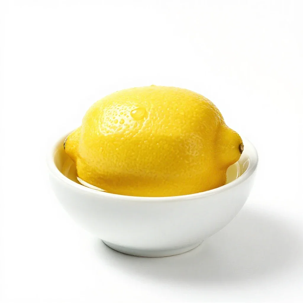Lemon oil isolated on a white background