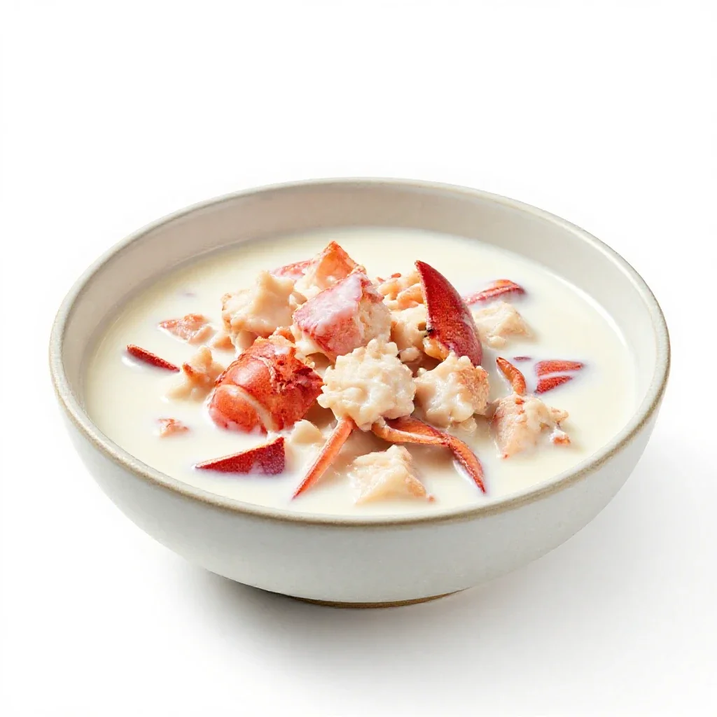 Lobster stew isolated on a white background
