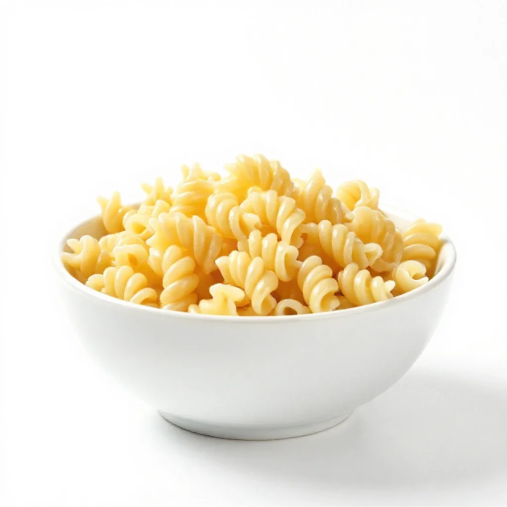 Macaroni salad isolated on a white background