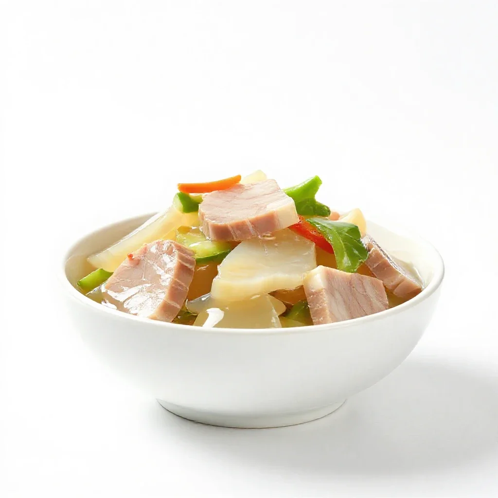 Molded salad isolated on a white background