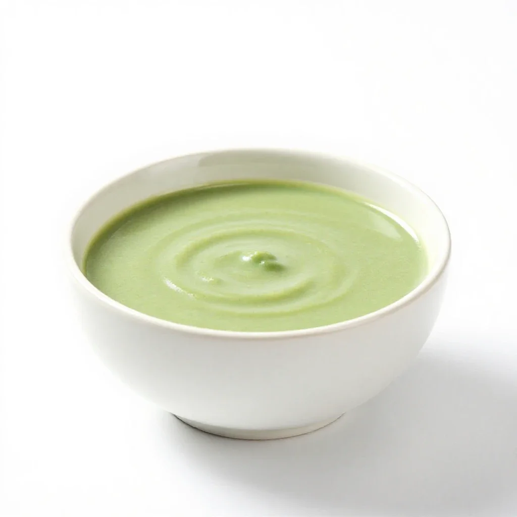 Pea soup isolated on a white background
