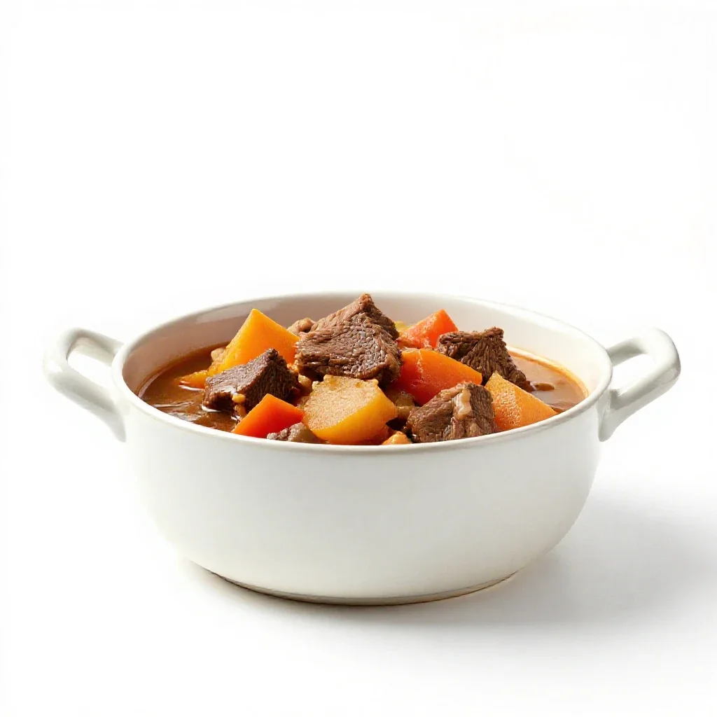 Pot-au-feu isolated on a white background