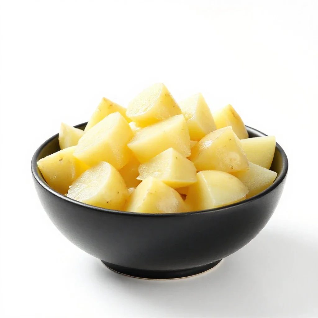 Potato salad isolated on a white background
