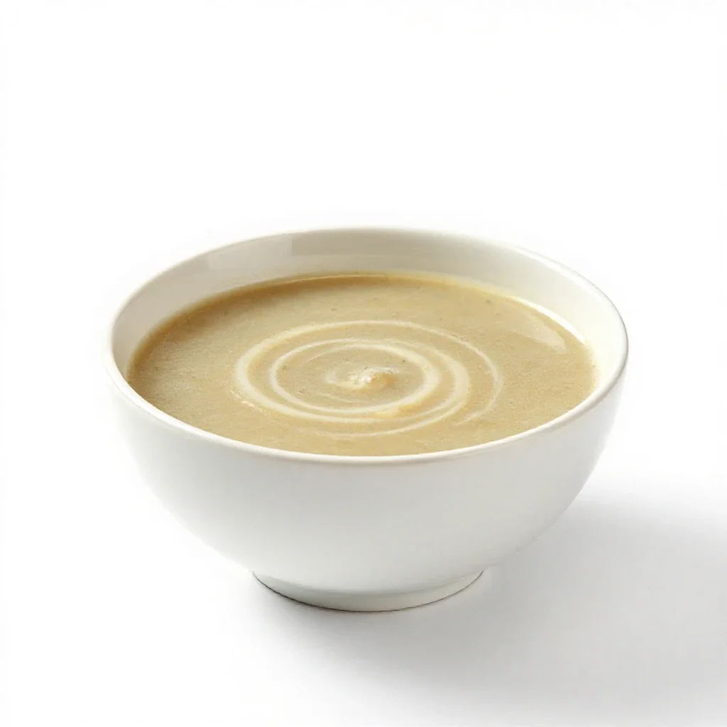 Soup du jour isolated on a white background