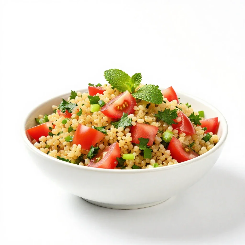 Tabbouleh isolated on a white background