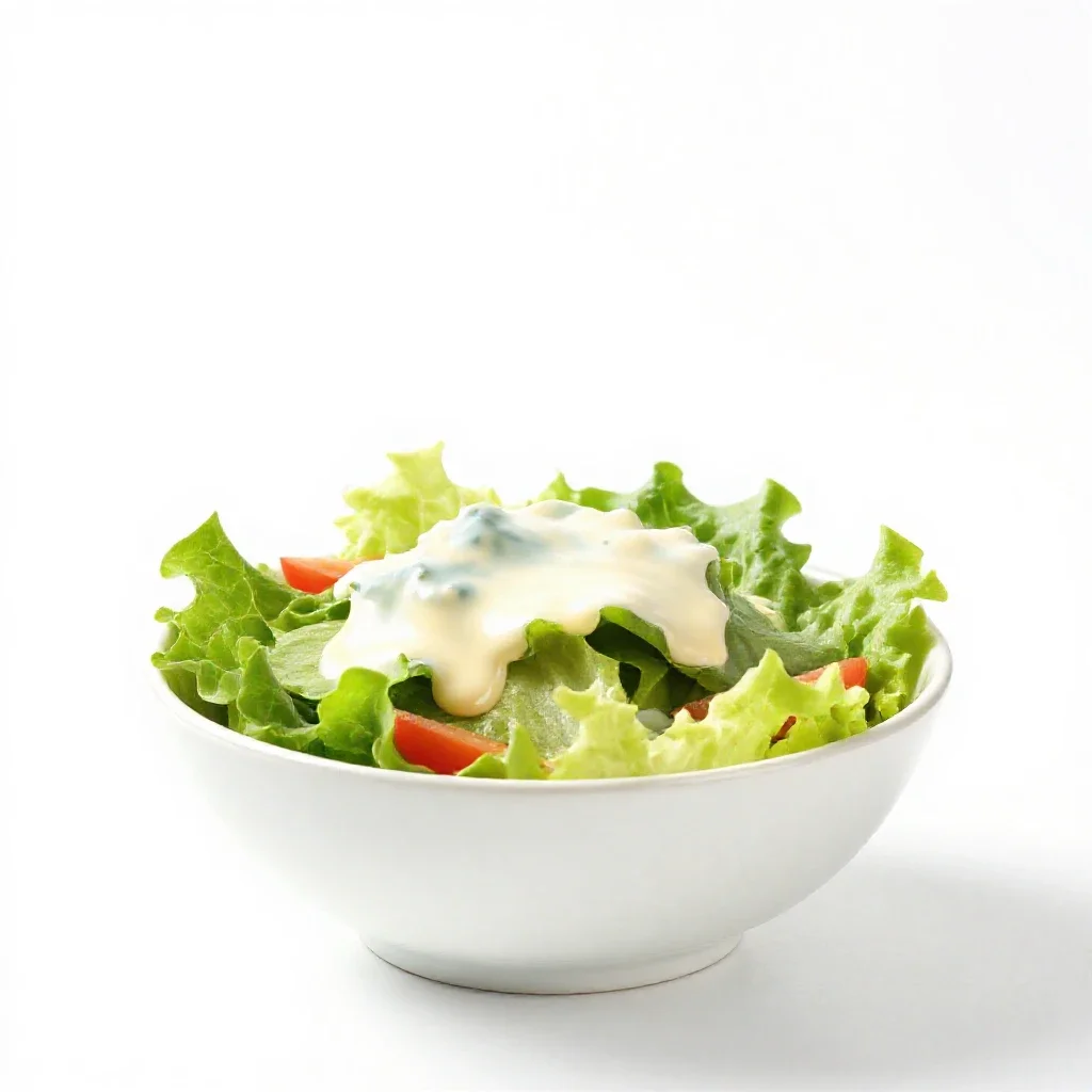 Tossed salad isolated on a white background