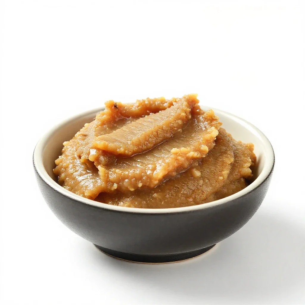 Anchovy paste isolated on a white background