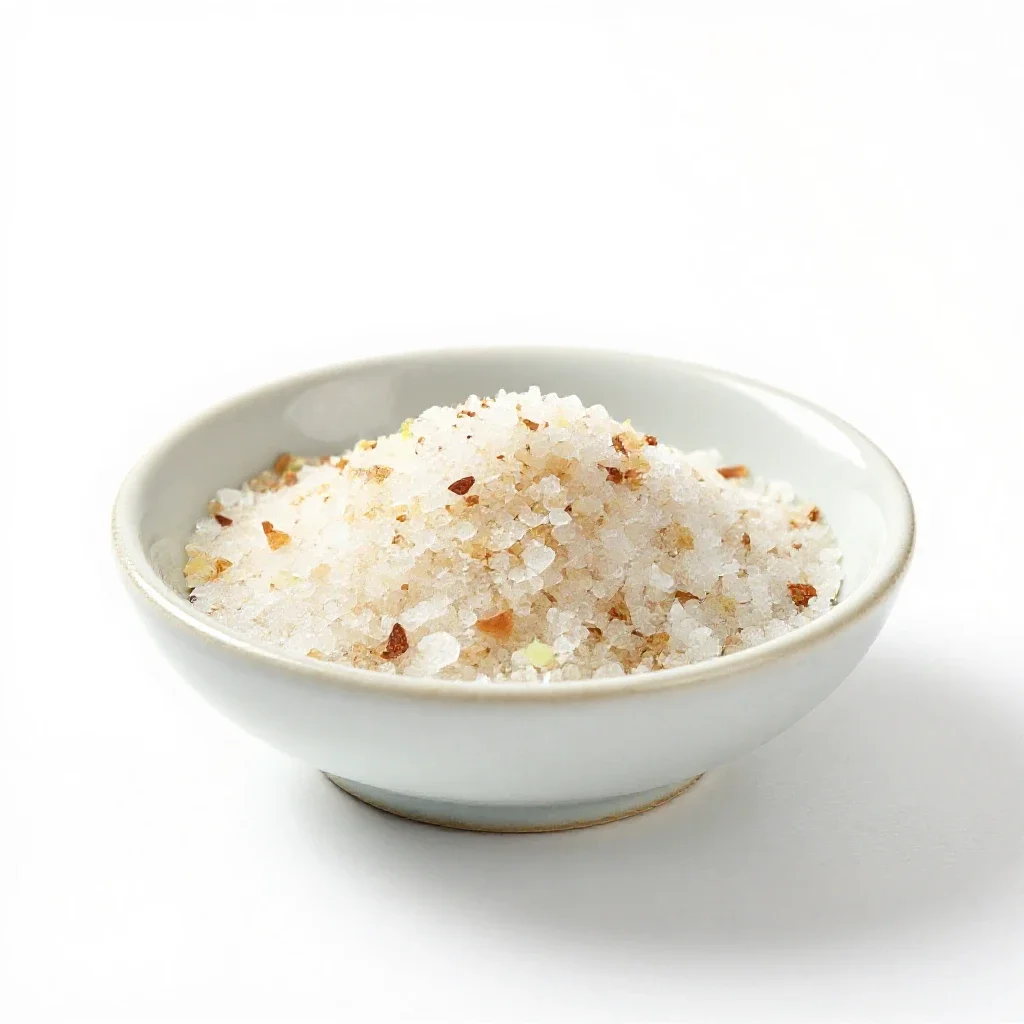 Onion salt isolated on a white background