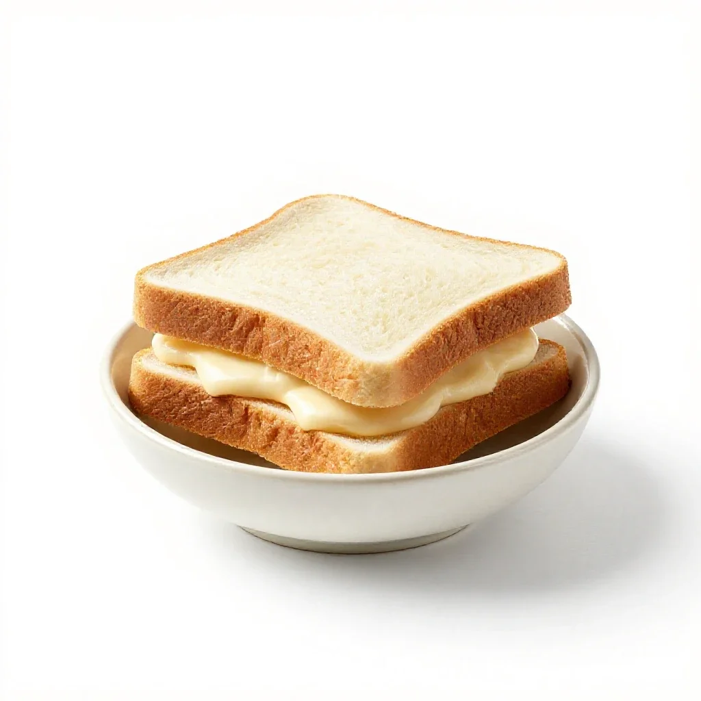 Open-face sandwich isolated on a white background