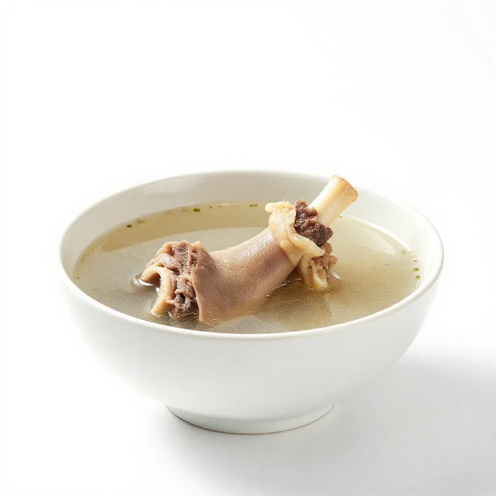 Oxtail soup isolated on a white background