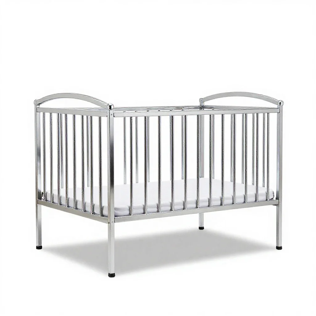 Baby bed isolated on a white background