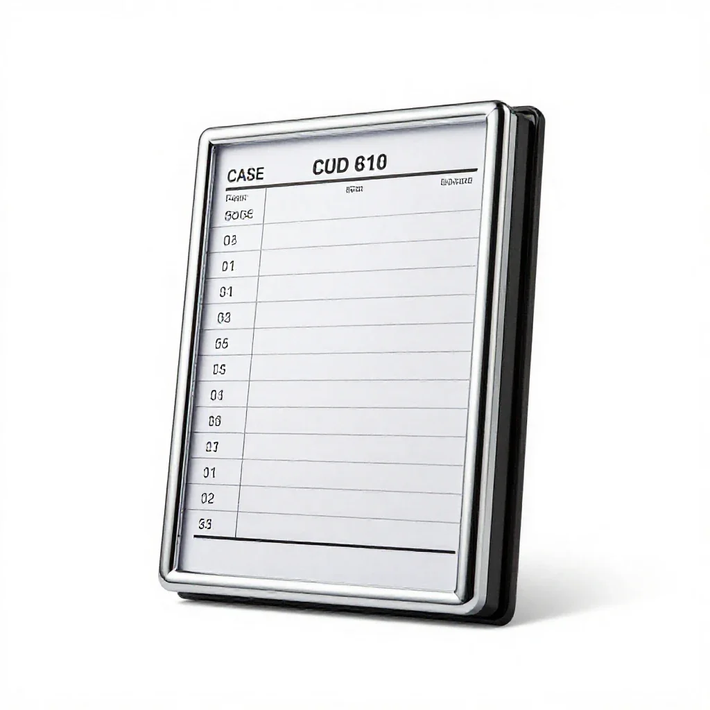 Card index isolated on a white background