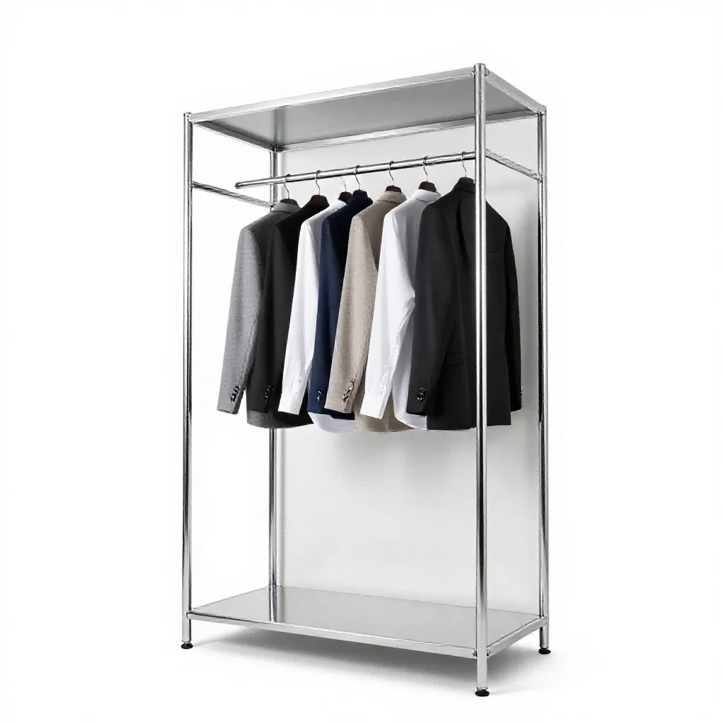 Clothes closet isolated on a white background