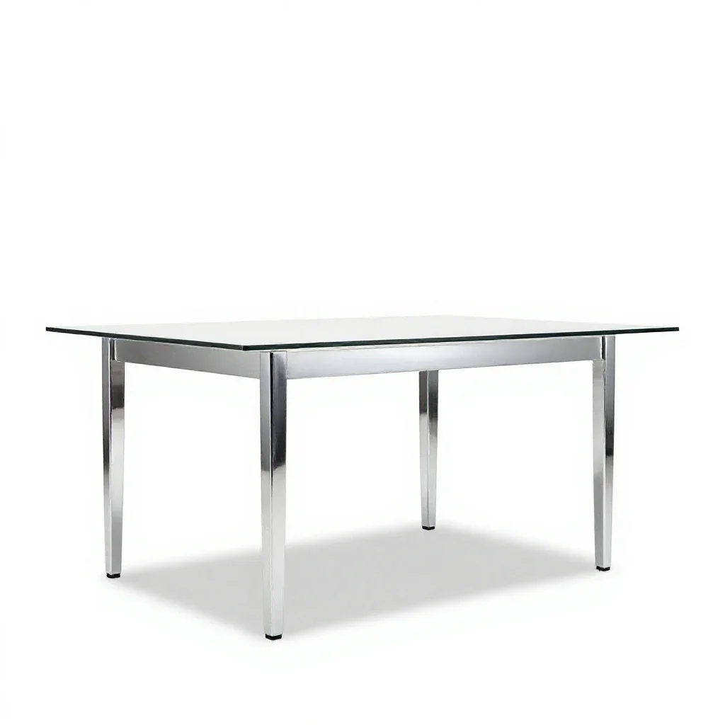 Dining table isolated on a white background