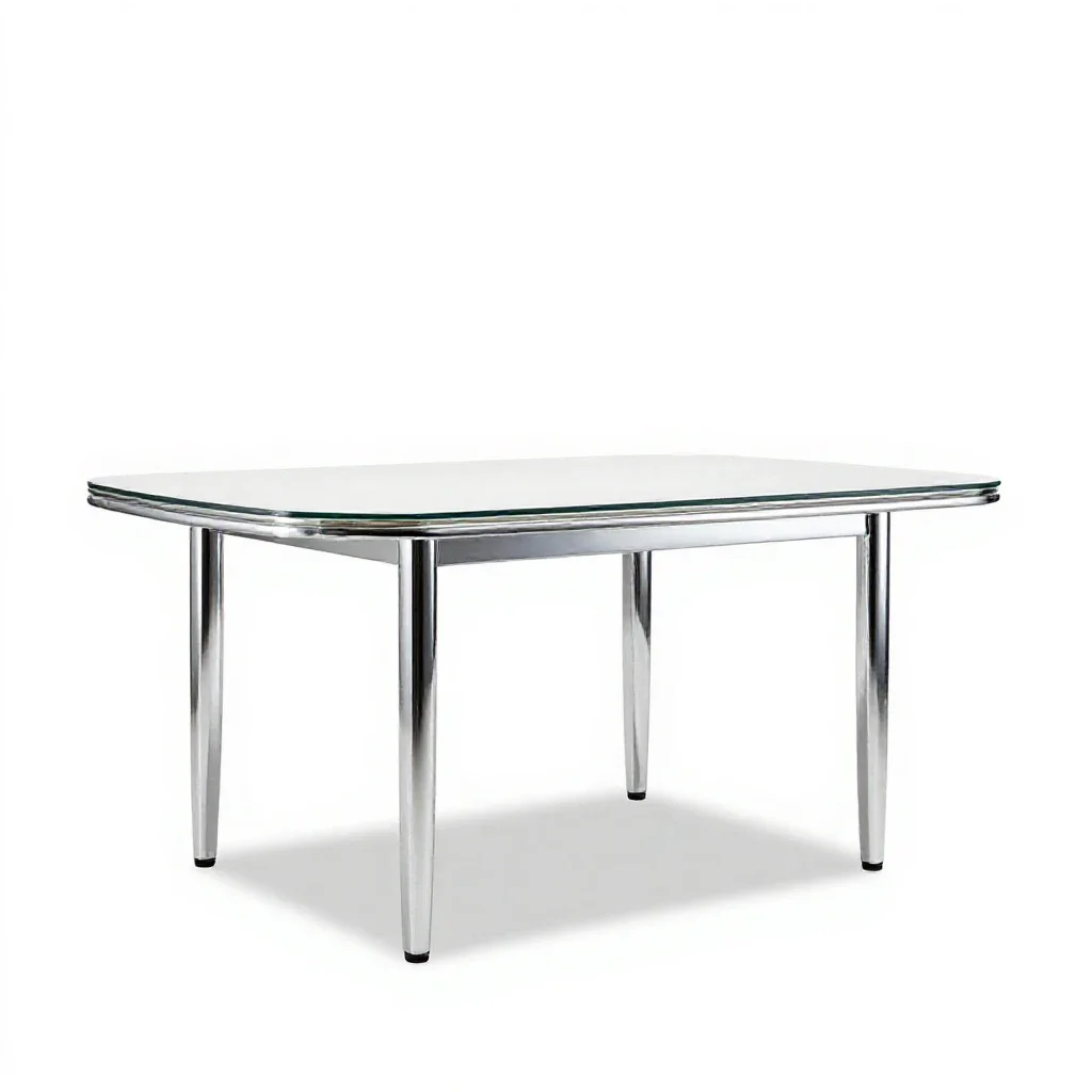 Dinner table isolated on a white background