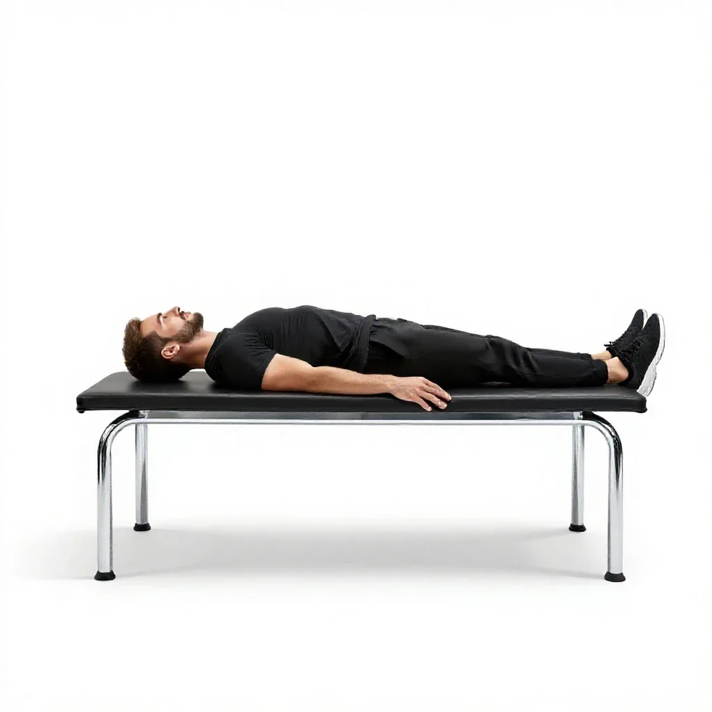 Flat bench isolated on a white background
