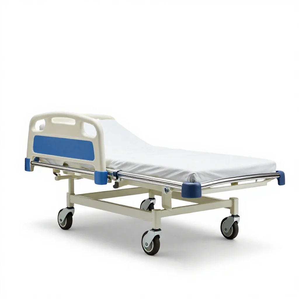 Hospital bed isolated on a white background